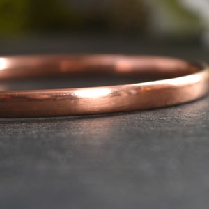 Sturdy Copper Bangle, Hand Forged Bracelet, Medium Weight, Minimalist Jewellery, Copper Anniversary Gift image 4