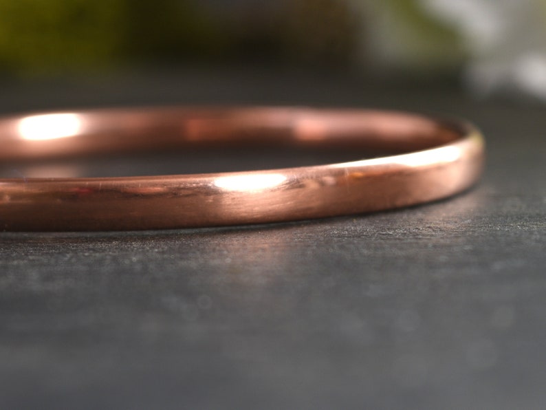 Sturdy Copper Bangle, Hand Forged Bracelet, Medium Weight, Minimalist Jewellery, Copper Anniversary Gift image 4