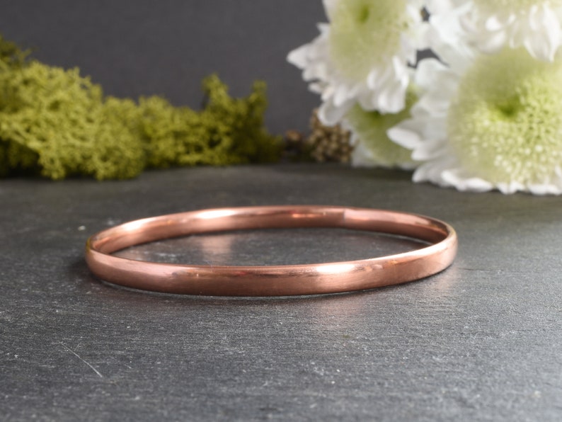 Sturdy Copper Bangle, Hand Forged Bracelet, Medium Weight, Minimalist Jewellery, Copper Anniversary Gift image 7