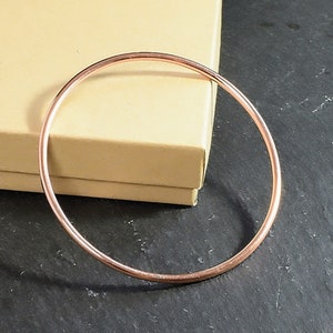 Copper Bangle, Hand Forged Bracelet, Medium Weight, Minimalist Jewellery, Copper Anniversary Gift image 5