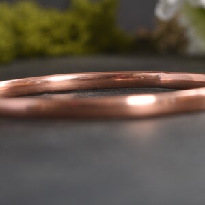 Sturdy Copper Bangle, Hand Forged Bracelet, Medium Weight, Minimalist Jewellery, Copper Anniversary Gift image 3