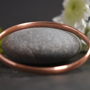 Sturdy Copper Bangle, Hand Forged Bracelet, Medium Weight, Minimalist Jewellery, Copper Anniversary Gift image 1