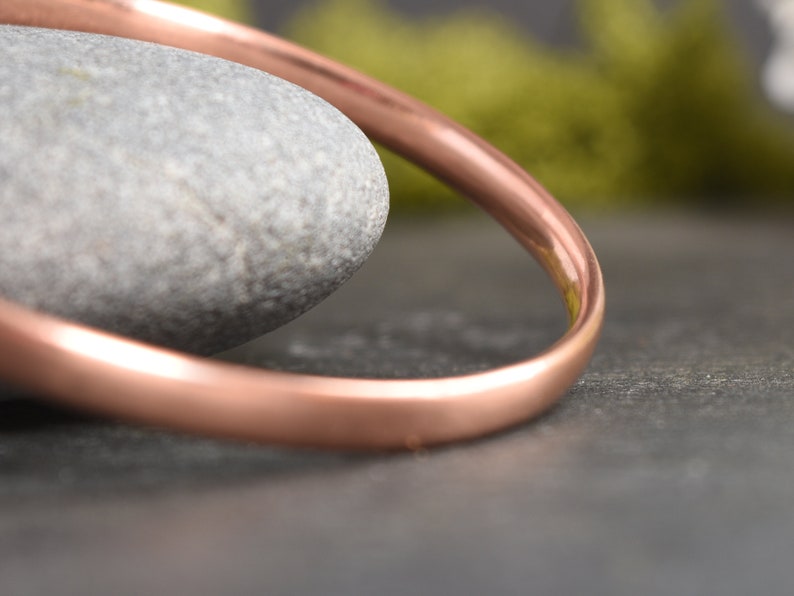 Sturdy Copper Bangle, Hand Forged Bracelet, Medium Weight, Minimalist Jewellery, Copper Anniversary Gift image 5