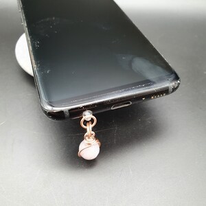 Phone Dust Plug Charm, 3.5mm Audio Jack Plug Dangle, Anti Dust Protection, Crystal Charm, Nintendo Switch image 2