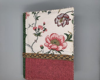 Handmade Journal, Pink Edith Holden Junk Journal Handmade, Soft Covered Memory Book