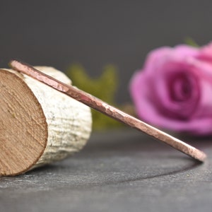 Textured Copper Bangle, Hand Forged Bracelet, Medium Weight, Minimalist Jewellery, Copper Anniversary Gift image 8