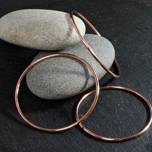 Copper Bangle, Hand Forged Bracelet, Medium Weight, Minimalist Jewellery, Copper Anniversary Gift image 4