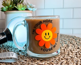 I’m Your Hope Glass Mug | BTS J—Hope Inspired Mug | Coffee Glass Mug | Gift Idea For Kpop | Aesthetic Cup | Kpop Fan | BTS Cup | Hobi