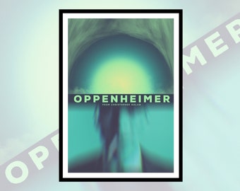 Oppenheimer 2023 Inspired Minimalist Print | Alternative Movie Poster, Christopher Nolan, Wall Art, Movie Gift