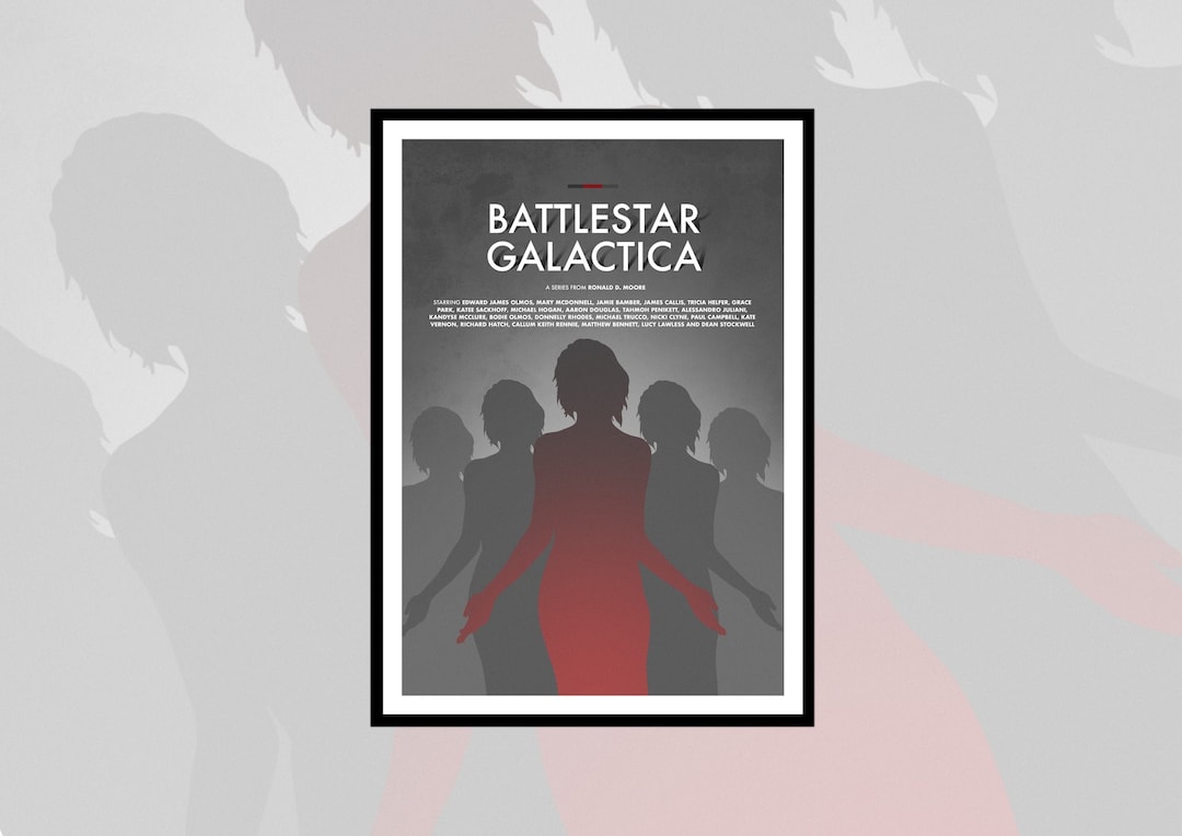 Battlestar Galactica Inspired Minimalist Wall Art, Alternative TV