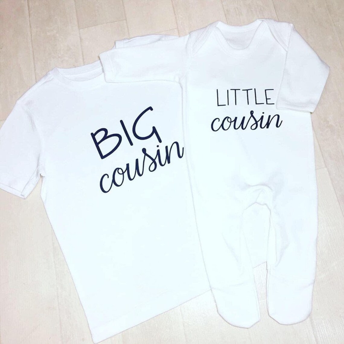 Little Cousin Baby Grow / Matching Cousin / Cousins / Matching Etsy