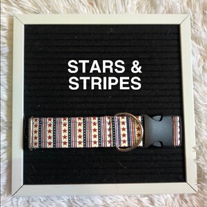 fourth of July dog collar, patriotic dog collar, red white and blue dog collar, dog collar