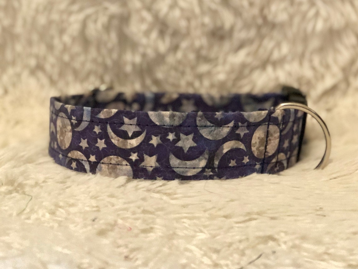 Moon Dog Collar Stars Dog Collar Space Dog Collar Galaxy Etsy