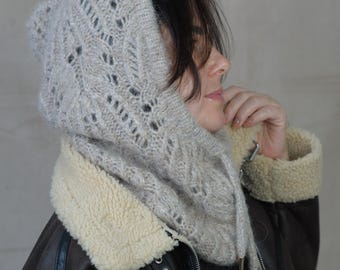 Knit Hood Scarf