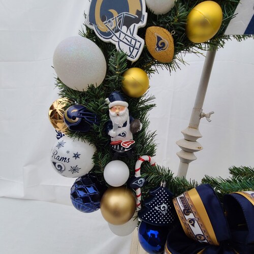 Custom LA Rams shops inspired Holiday Wreath