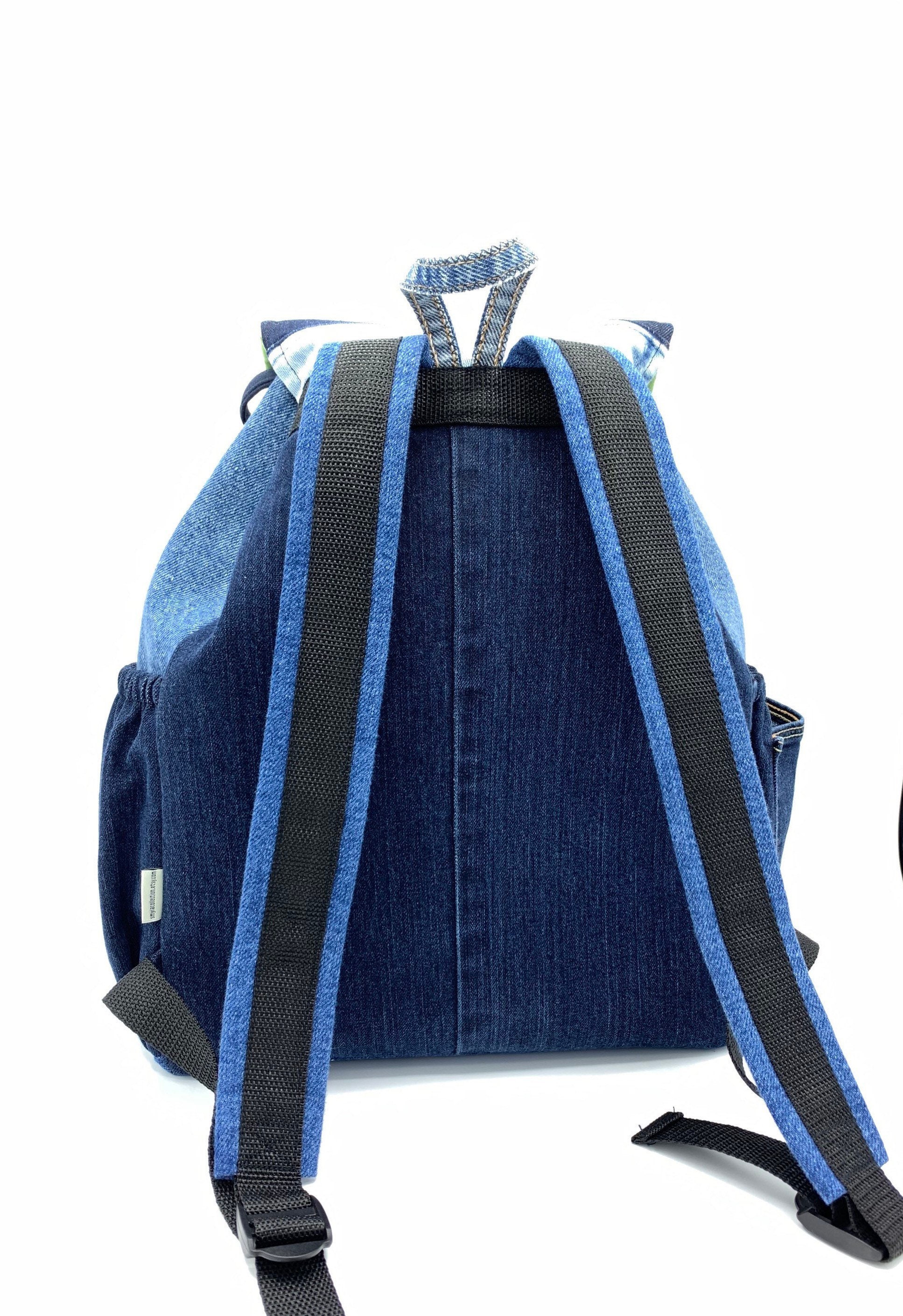 Denim backpack Etsy