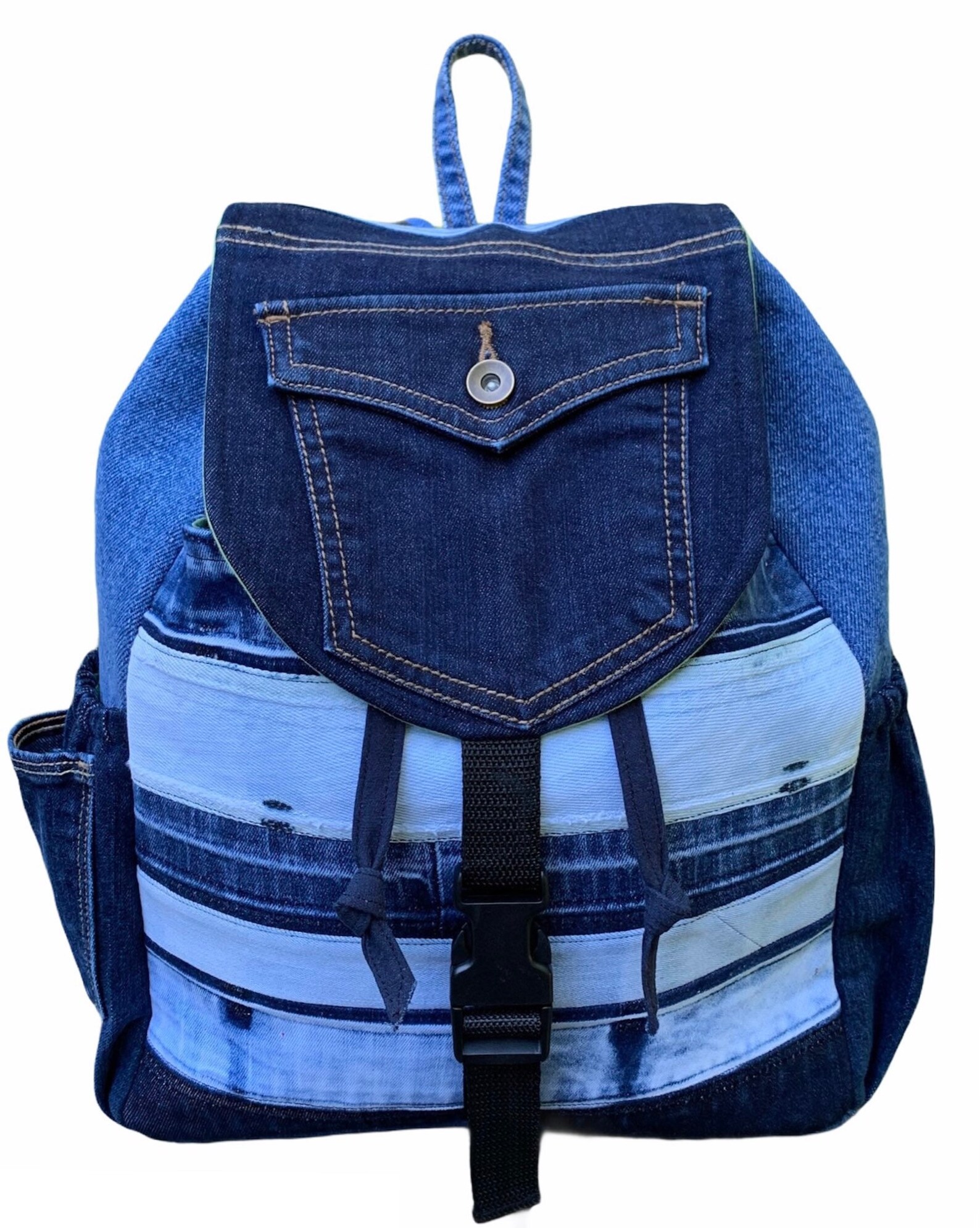 Denim backpack Etsy