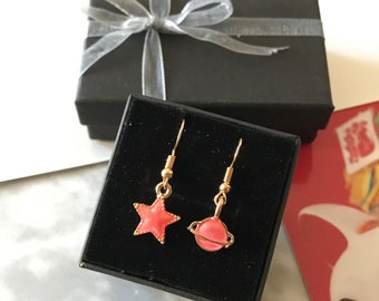 Star And Planet Earrings