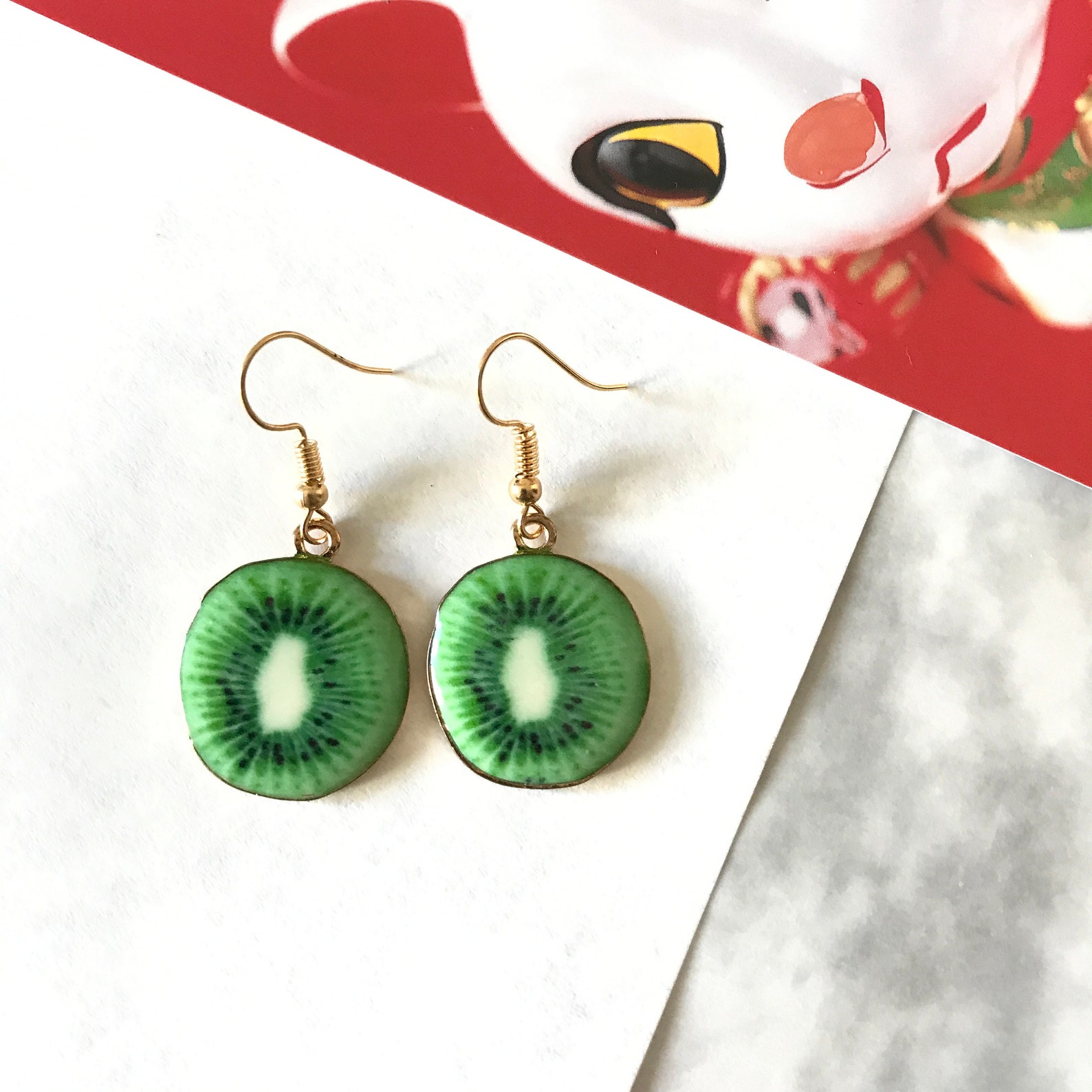 Orange Fruit Earrings Etsy