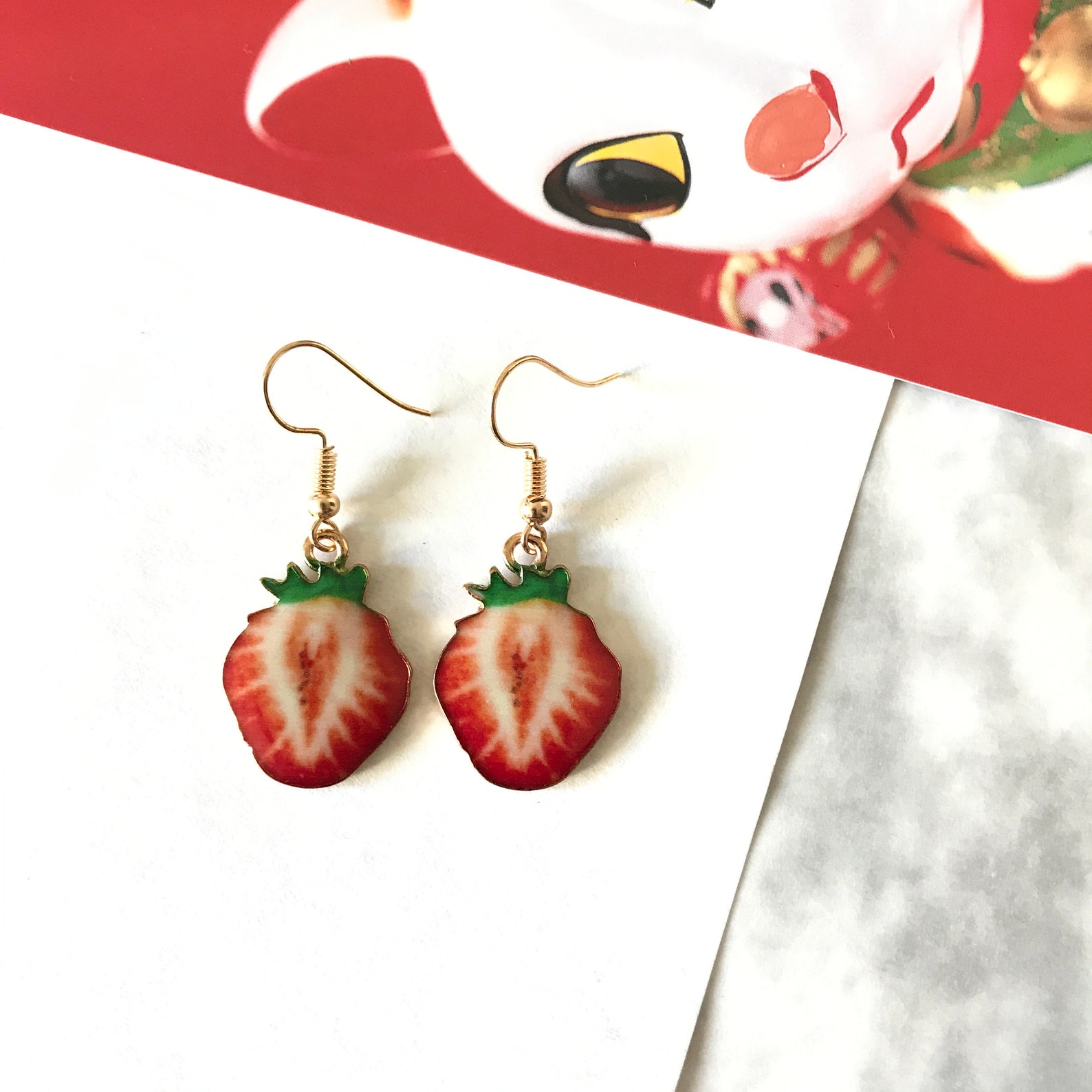 Orange Fruit Earrings Etsy