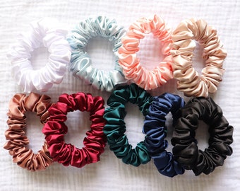 Skinny Satin Scrunchie - 15+ Colours