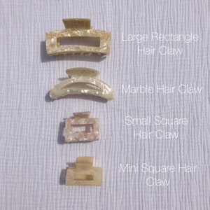 Small Square Hair Claw 6 Colours image 5