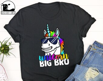 Unicorn Big Brother T Shirt Unicorn Brother Unicorn Big Bro Etsy