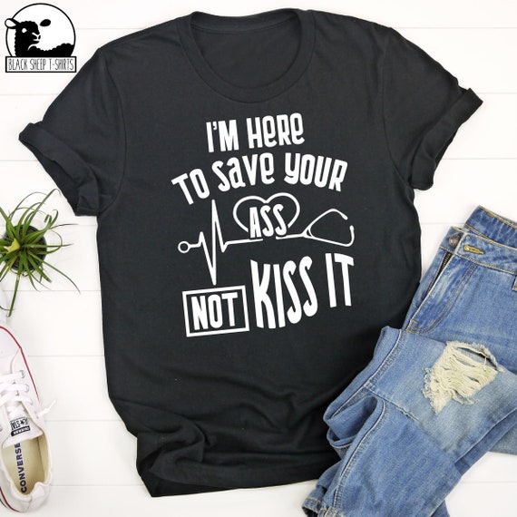 Tee Hunt Nurse My Job is to Help Your Ass Hoodie Funny Nurse Sweatshirt
