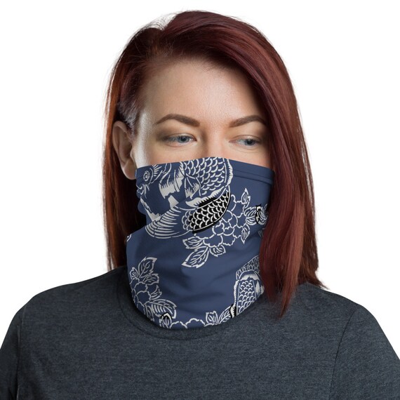 Japanese Neck Gaiter Japanese Face Mask Japanese Patter Face Etsy