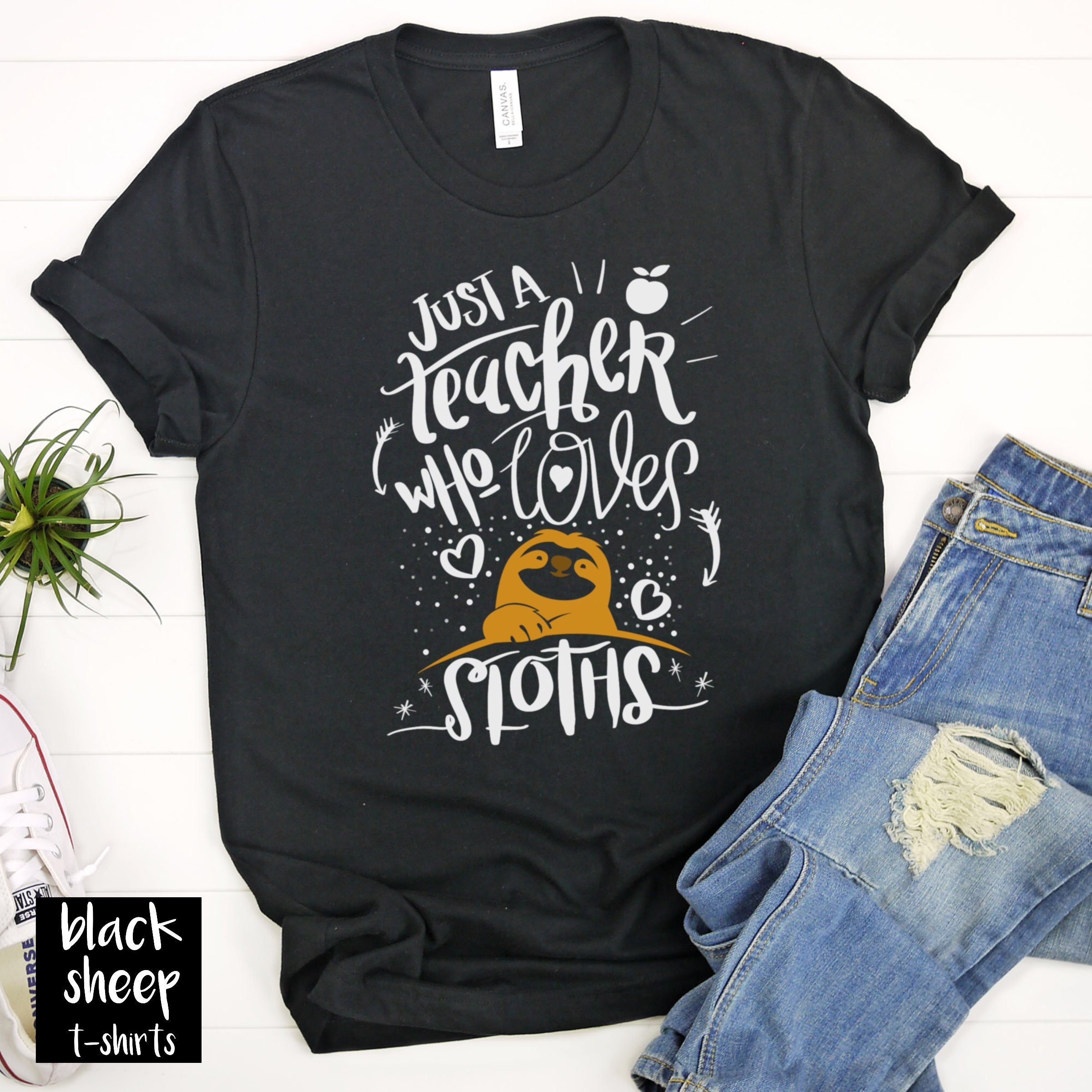 Sloth shirt for teacher sloth gift teacher gifts sloth t | Etsy
