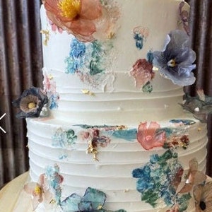 Rice Paper &quot;Glass&quot; Flowers (Spring Roll Wrapper)