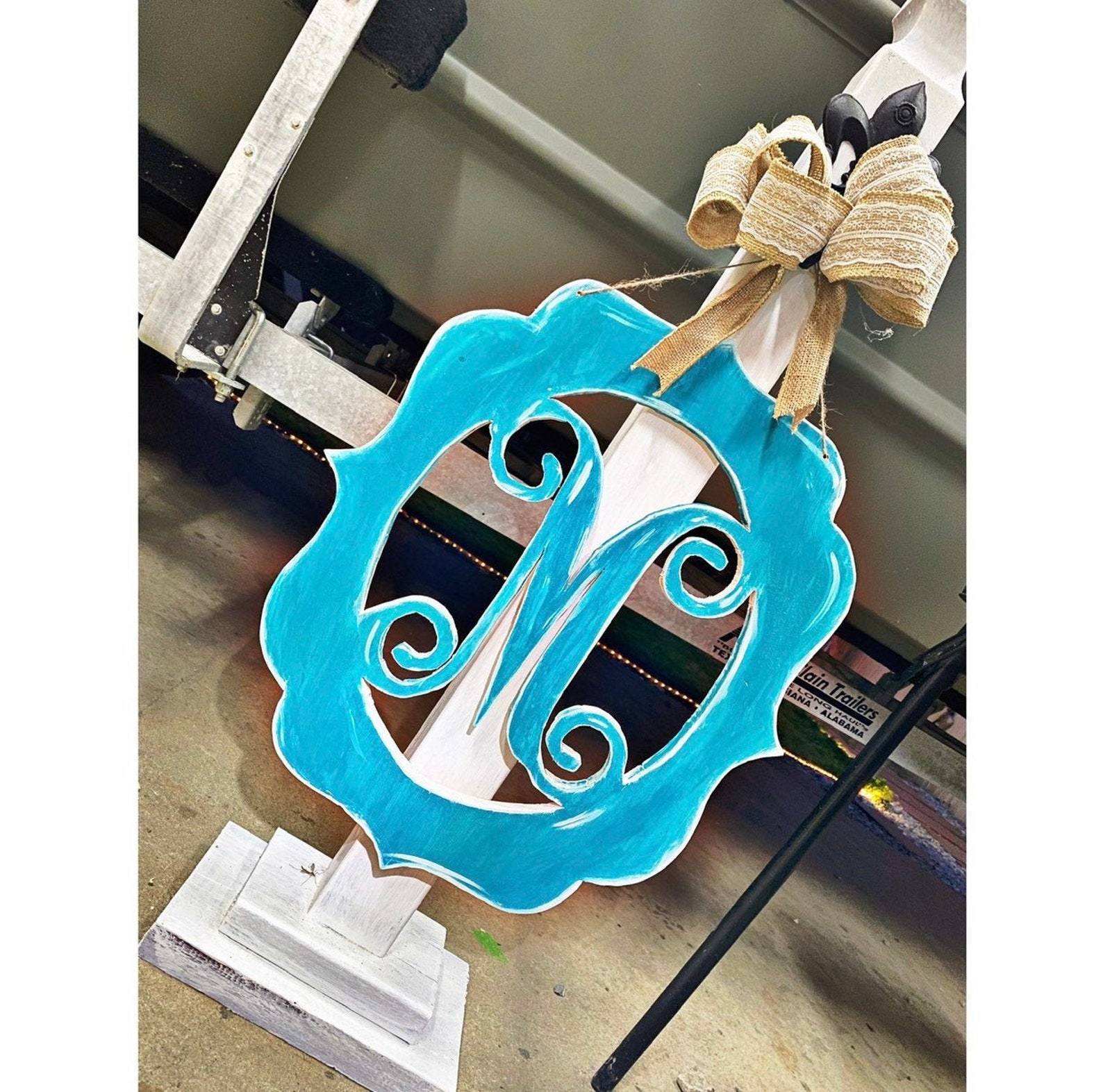 Monogram Door Hanger Personalized Door Hanger Front Door Etsy