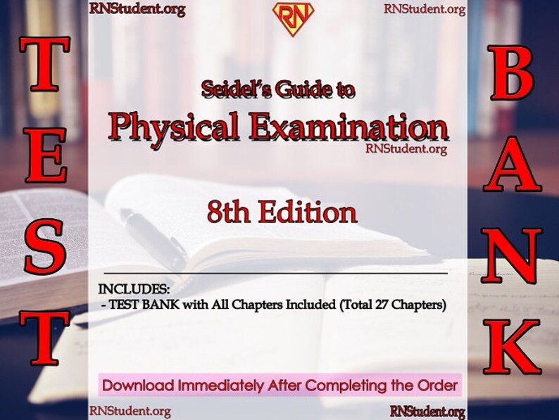 TEST BANK Seidel s Guide To Physical Examination 8th Etsy test-bank-seidel-s-guide-to-physical-examination-8th-etsy