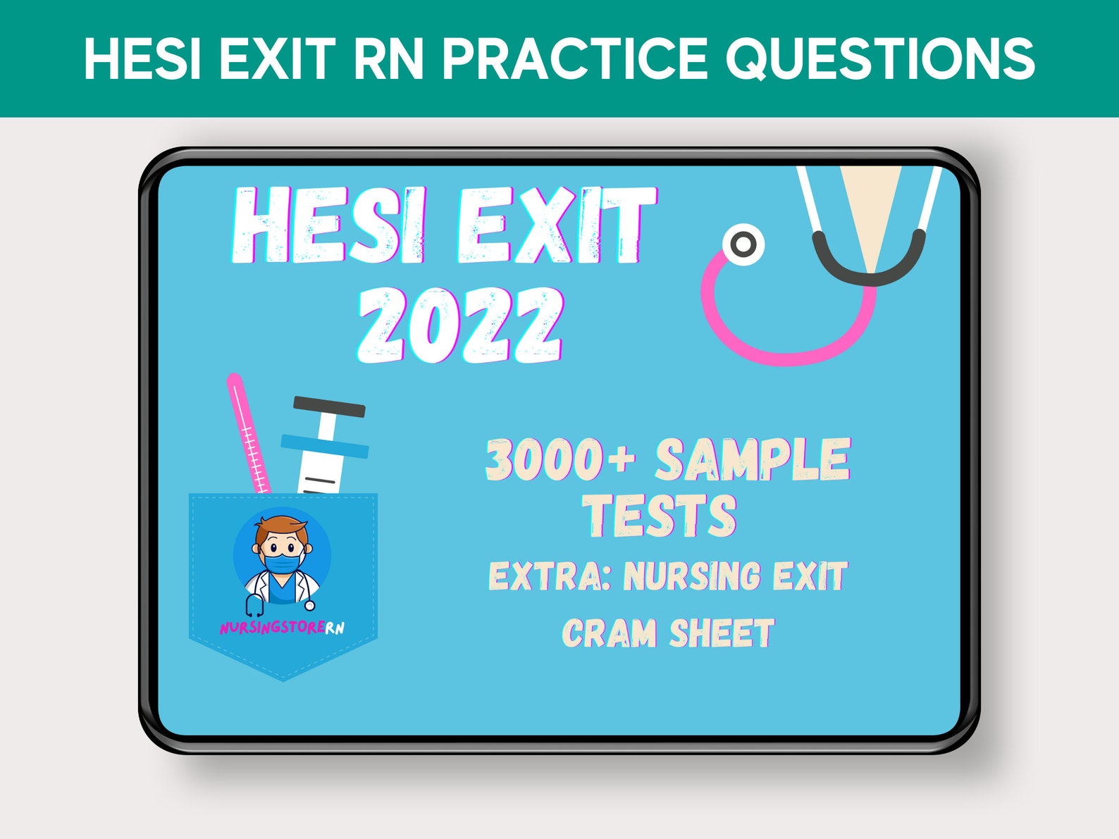 Hesi Exit Exam RN 3000 Sample Tests Questions PDF Etsy