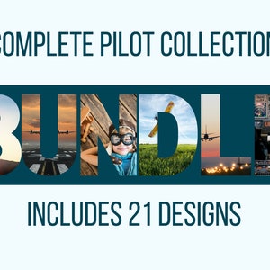 Coleção completa do pacote piloto 21 designs originais - download digital