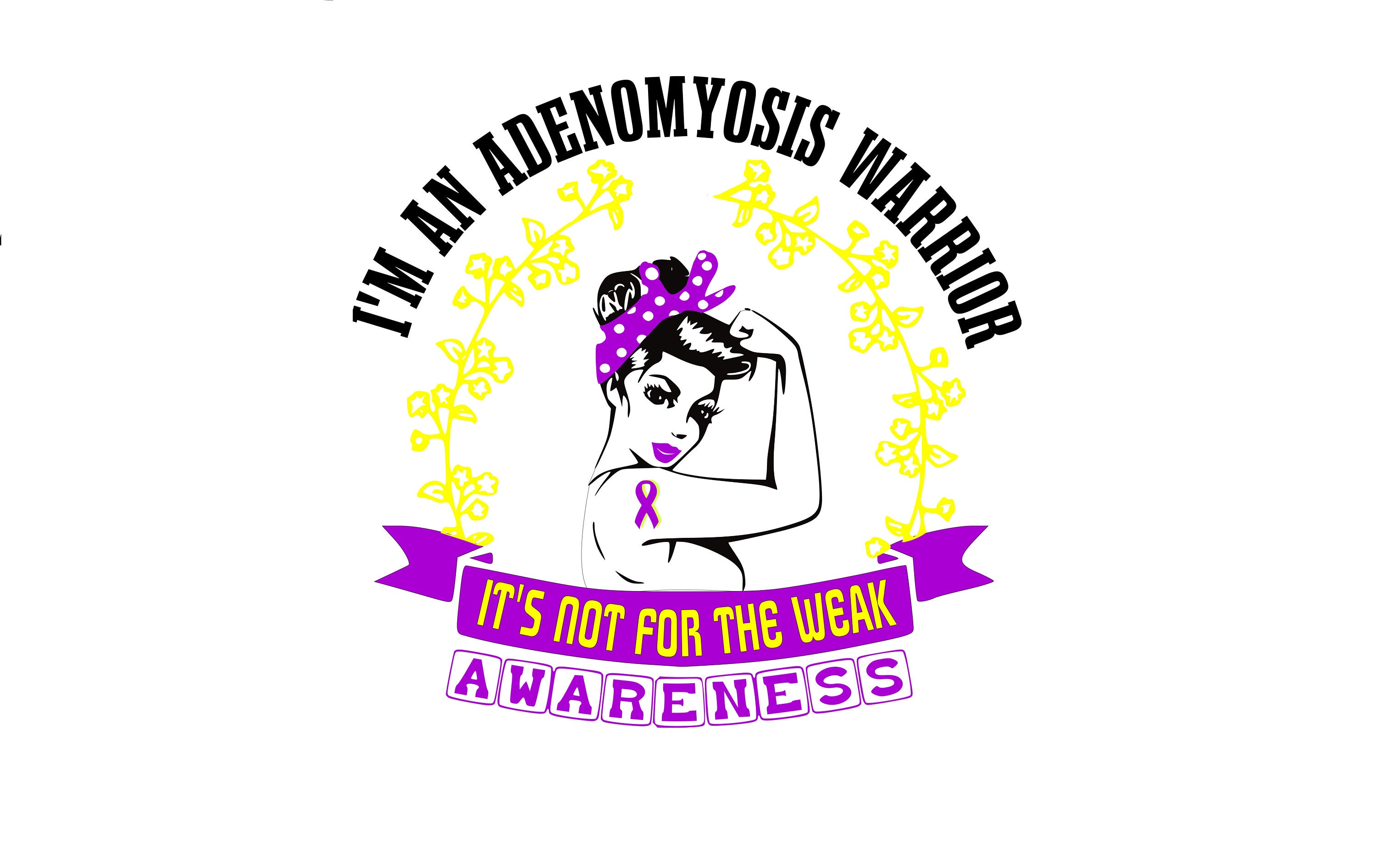 Adenomyosis Warrior Download Clip Art SVG png eps dxf jpeg pdf