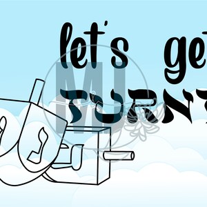Let's Get Turnt Dreidel Hanukkah Chanukah Hannukah Holiday Hebrew Digital SVG, dxf, eps, jpg, png, pdf Télécharger Clip Art Card Making Dies