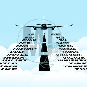 Pilot Phonetic Alphabet Aviation Digital Download Cut File Svg Dxf Eps Png Jpg