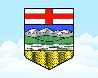 Alberta Flag Heritage Day AB ALTA Strong Western Canada History Proud Digital Download Clip Art Card Making Dies