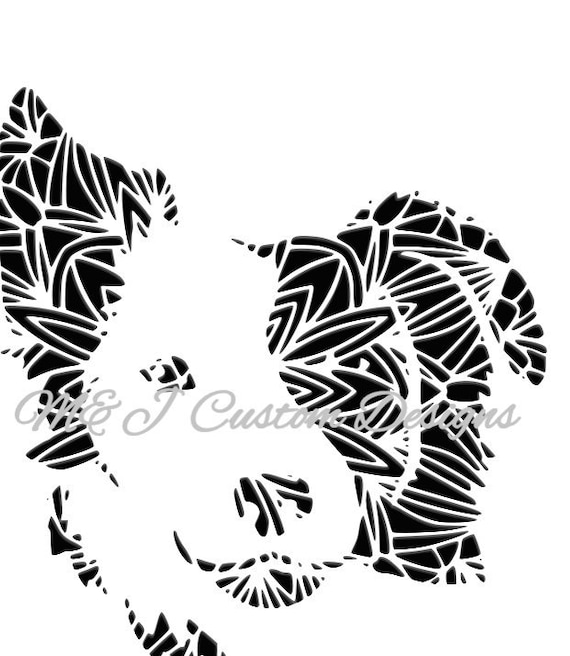 Download Svg Border Collie Mandala Digital Download Clip Art Dog Breeds Etsy