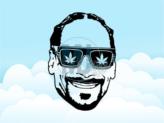 Snoop Dogg Pothead Weed Smoke Joint Cannabis Leaf High Stoned -
