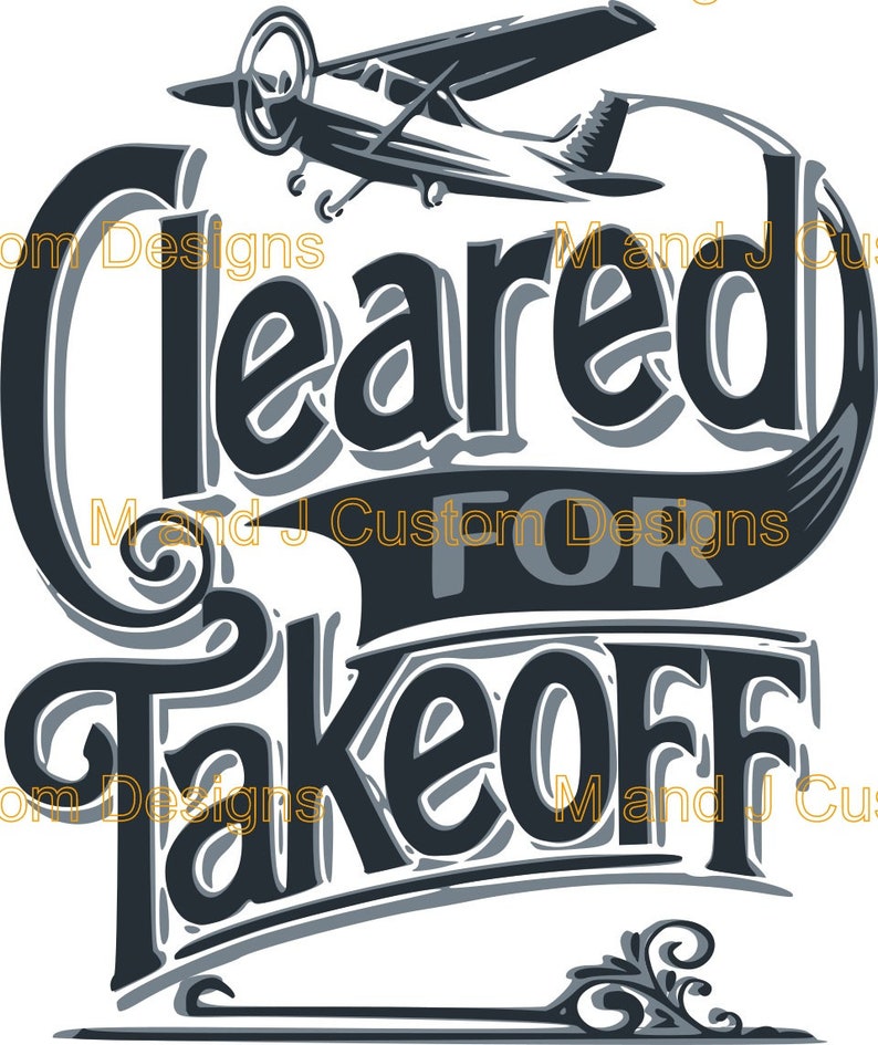 Cleared for Takeoff SVG Aviation Digital Download Cut File Etsy