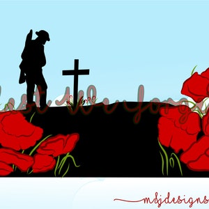 Flanders Fields Grave Poppy Remembrance Day November 11 Veteran Soldier Lest We Forget Army Navy Air Force Military Digital Download