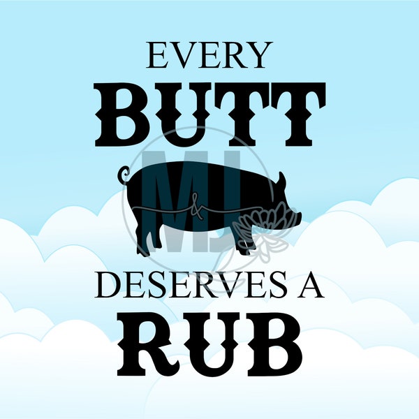 Rub Butt Svg - Etsy