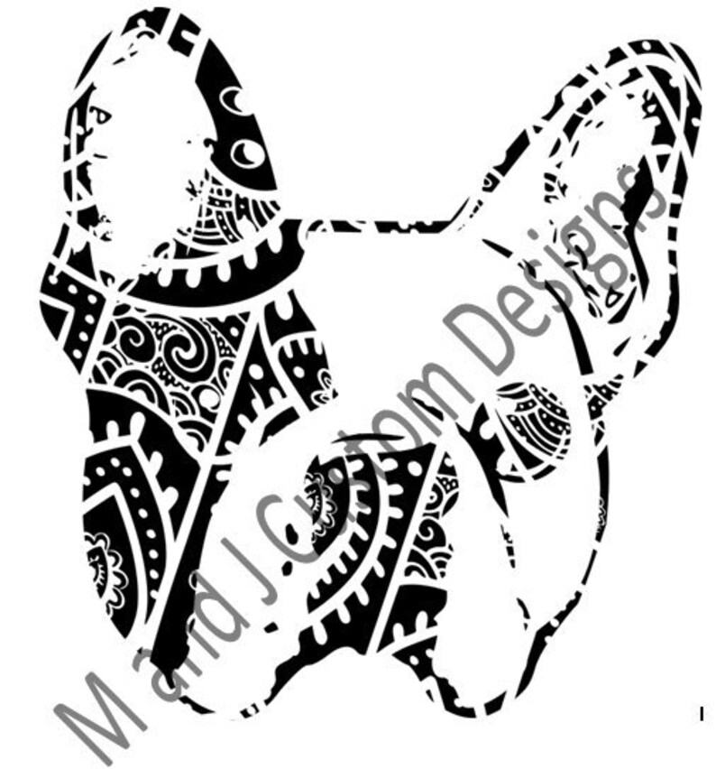 Download Jpg Png Personal Use French Bulldog Mandala Svg Cut File Svg Frenchie Eps Dxf Clip Art Art Collectibles