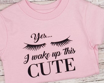 I woke up this cute shirt | Lashes