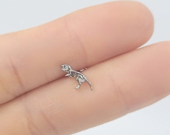 Detailed Dinosaur cartilage piercing/ Various Post Bar externally thread and 20G is available