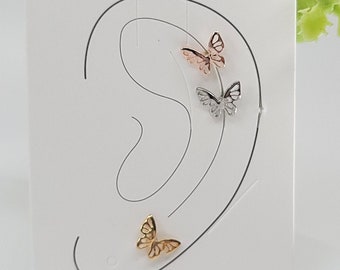 16G* Stunning Butterfly Frame cartilage piercing/Design Size: 5.5 x 7 mm/ Various Post Bar externally thread and 20G is available