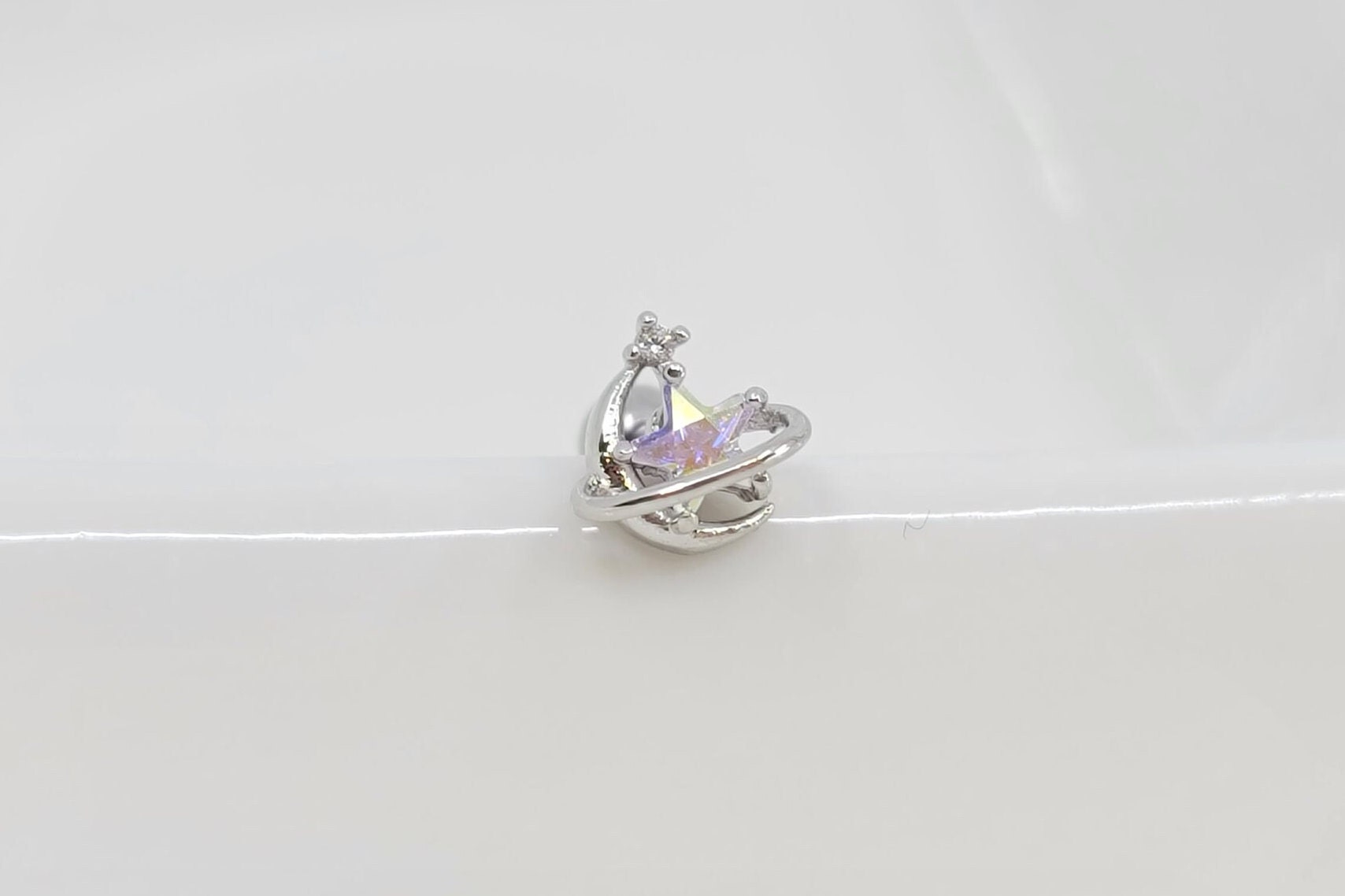 Star Rook Piercing Moon & Star Rook Piercing: 16G Curved Barbell (6/8mm) - Etsy
