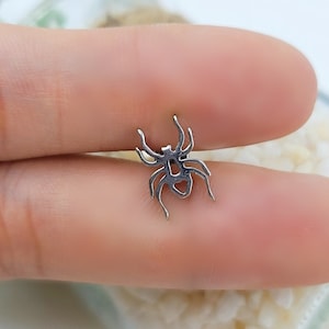 Chunky Detailed Spider Whole chirurgischem Stahl Knorpel Piercing / 16G Post bar Außengewinde